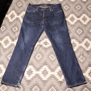 VTG USA Fossil Slim Fit Dark Wash Denim Jeans Mens 33x32 Straight Leg Cotton